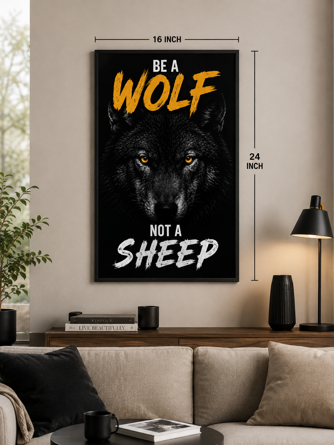 Be A Wolf Not A Sheep Motivational Poster | 16 × 24 Inch